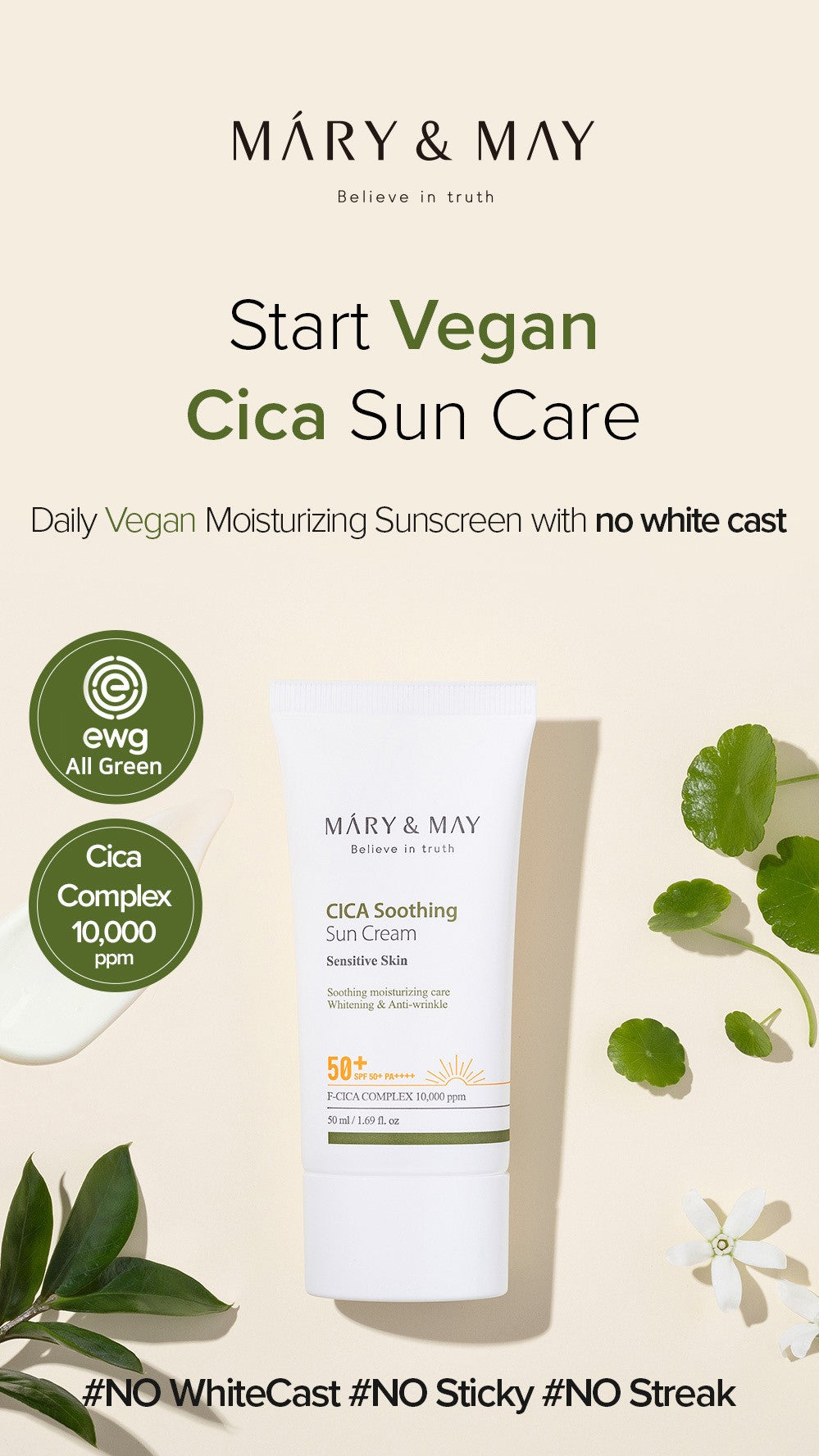 CICA Soothing Sun Cream SPF50+ PA++++ - 50ml