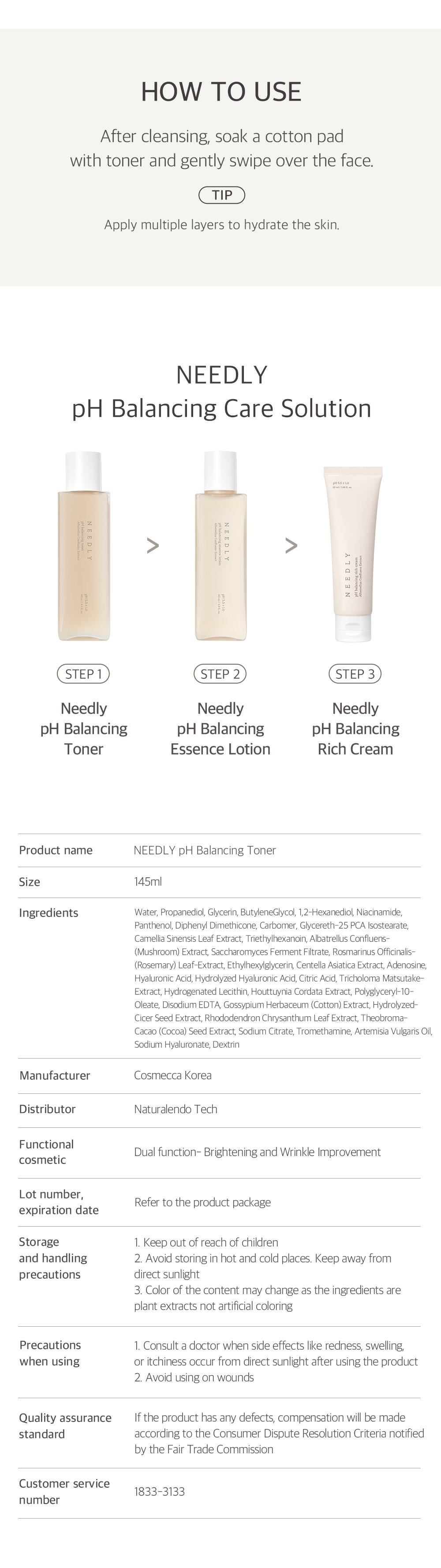 pH balancing toner 145ml
