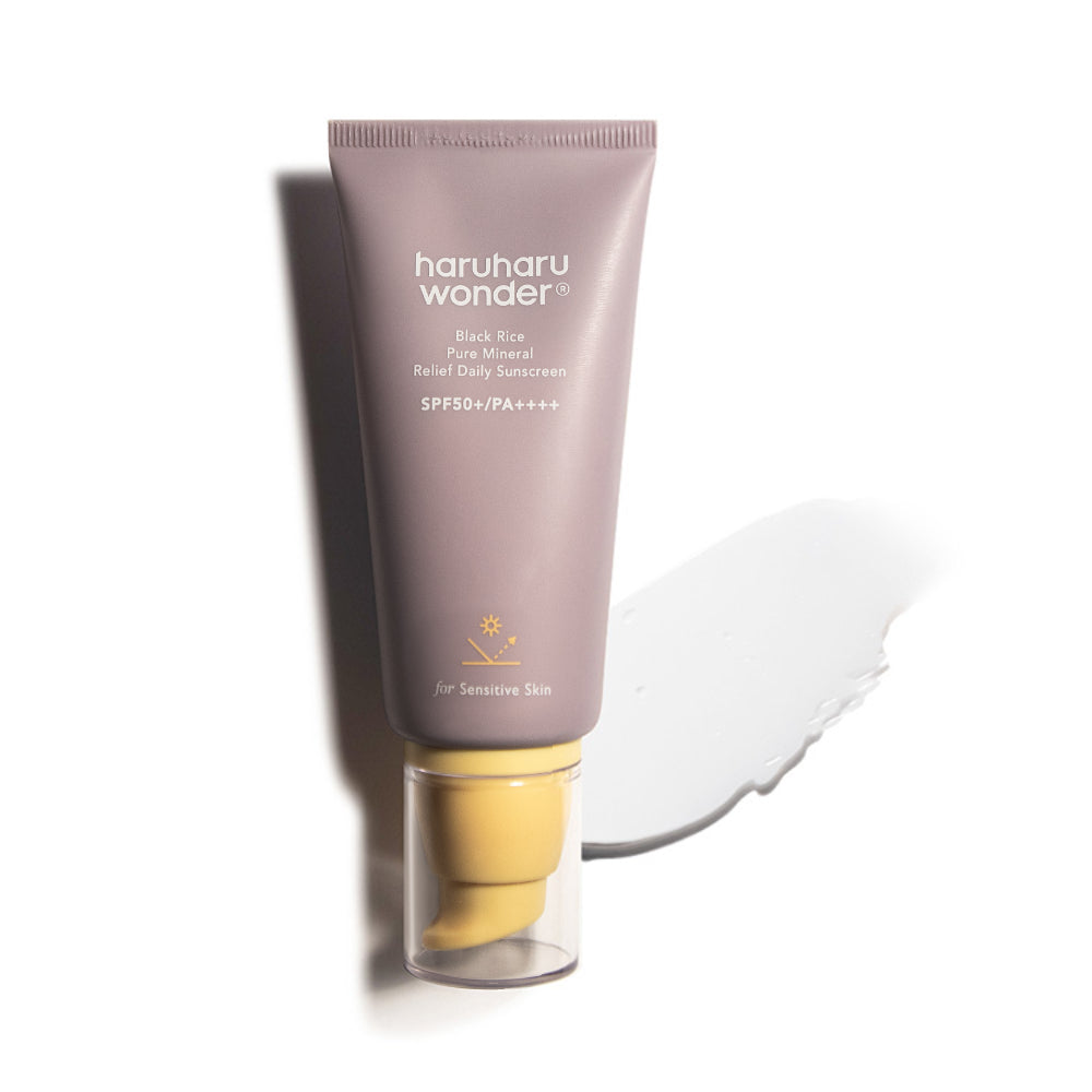 Black Rice Pure Mineral Relief Daily Sunscreen Unscented SPF50+ 50ml - PIBU Skincare