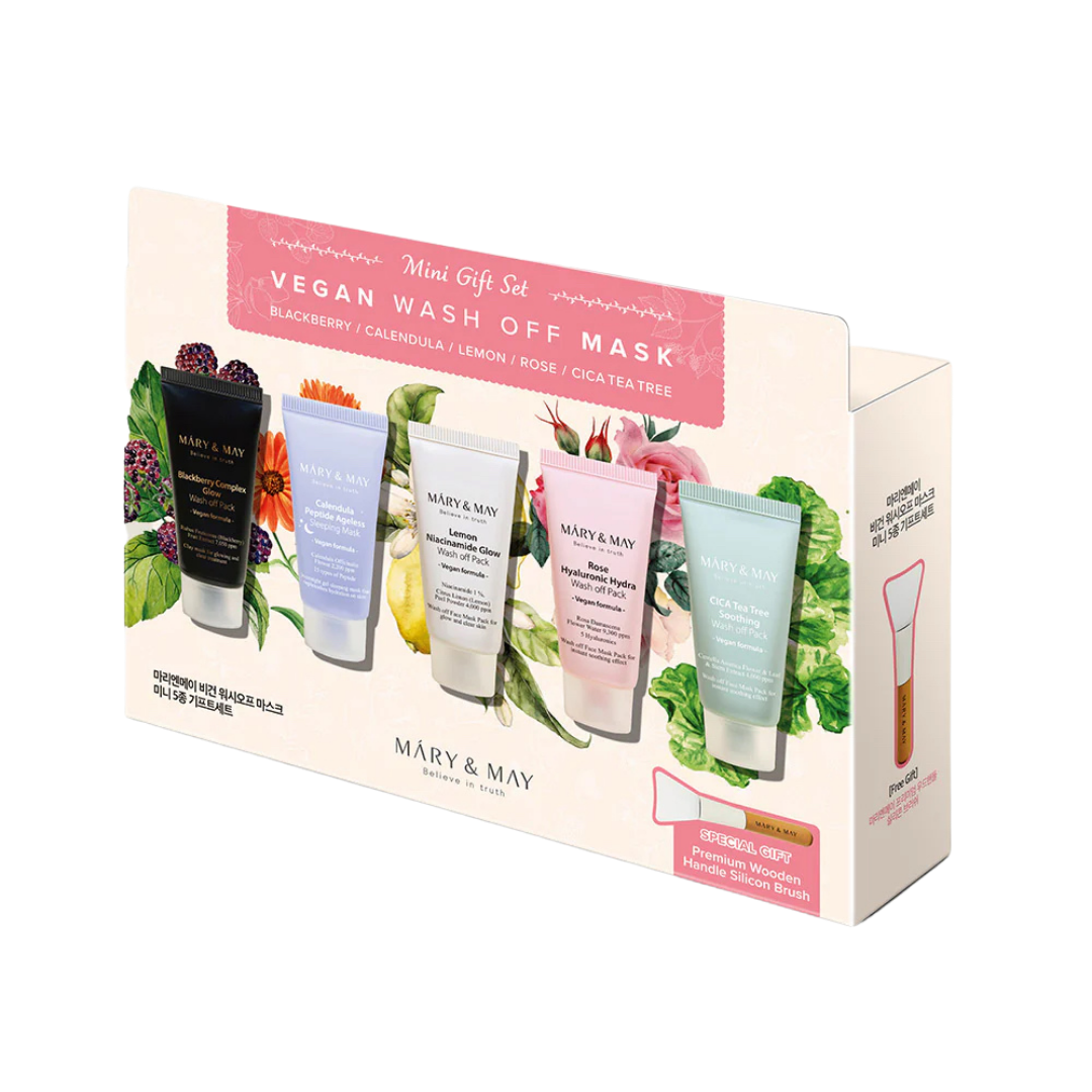 Vegan Wash Off Mask Mini Gift Set (30g x5)