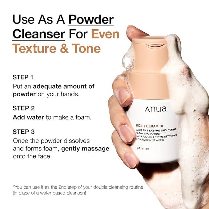 RICE ENZYME BRIGHTENING CLEANSING POWDER 40g - PIBU Skincare
