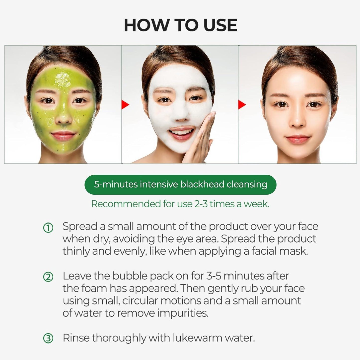 BYE BYE BLACKHEAD 30 DAYS MIRACLE GREEN TEA TOX BUBBLE CLEANSER 120g - PIBU Skincare