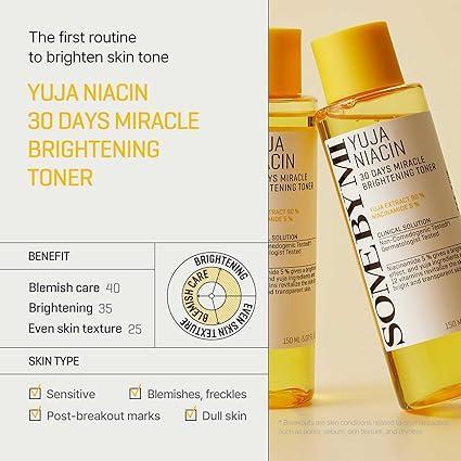 YUJA NIACIN 30 DAYS MIRACLE BRIGHTENING TONER 150ml - PIBU Skincare
