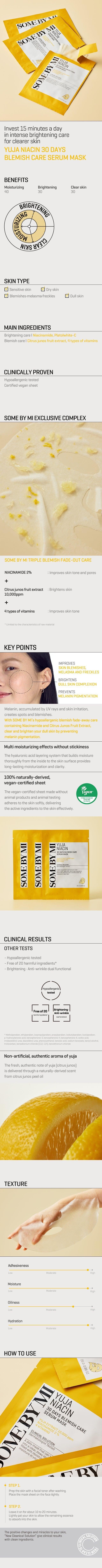 YUJA NIACIN 30 DAYS CARE SERUM MASK X 10EA - PIBU Skincare