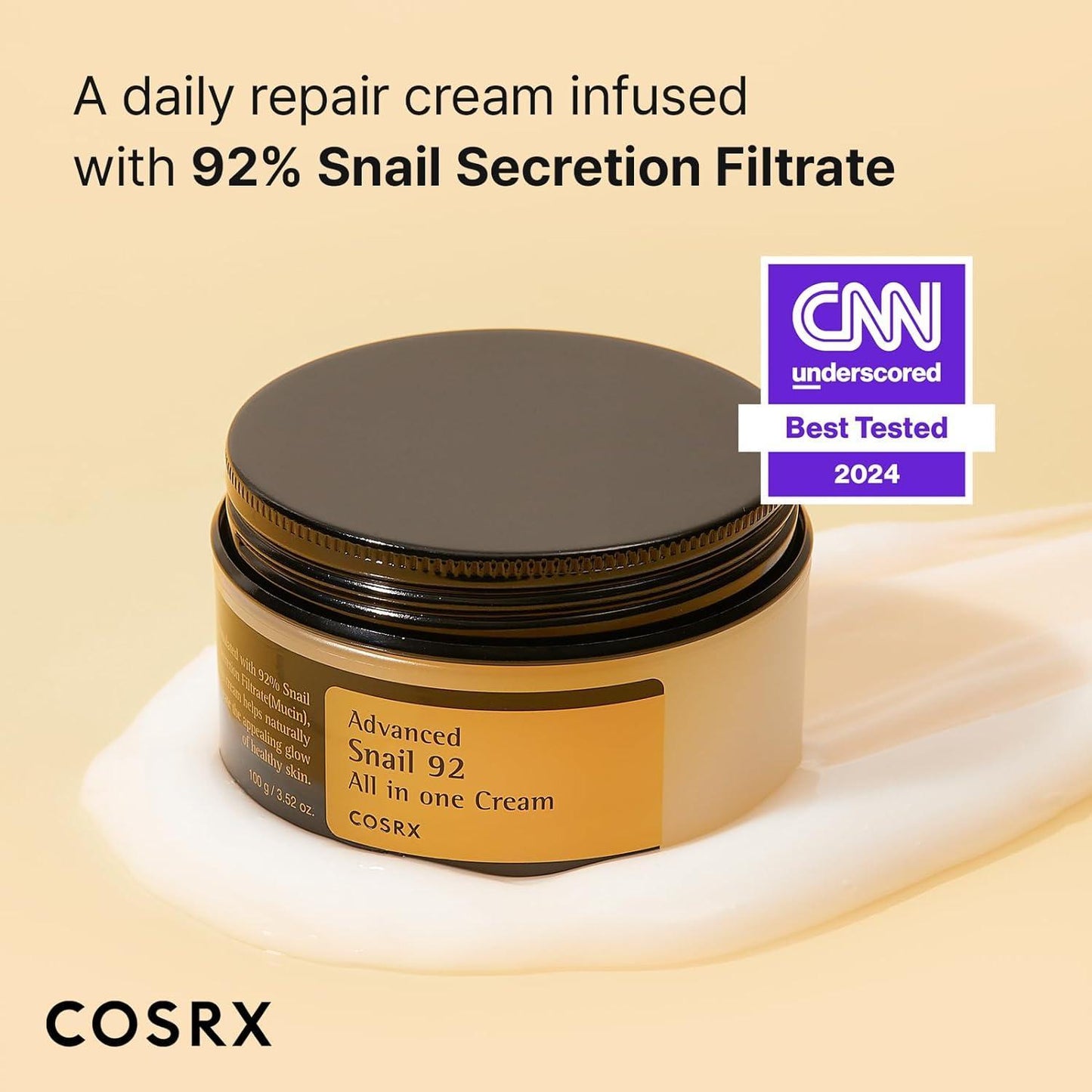 Advanced Snail 92 All in one Cream 100ml - PIBU Skincare