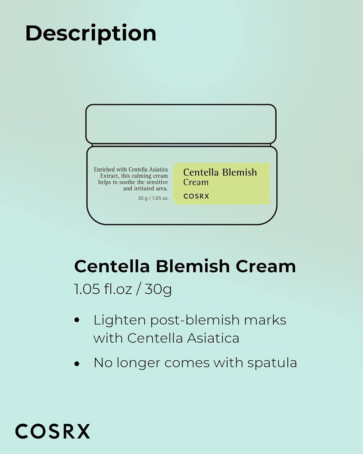 Centella Blemish Cream 30ml - PIBU Skincare