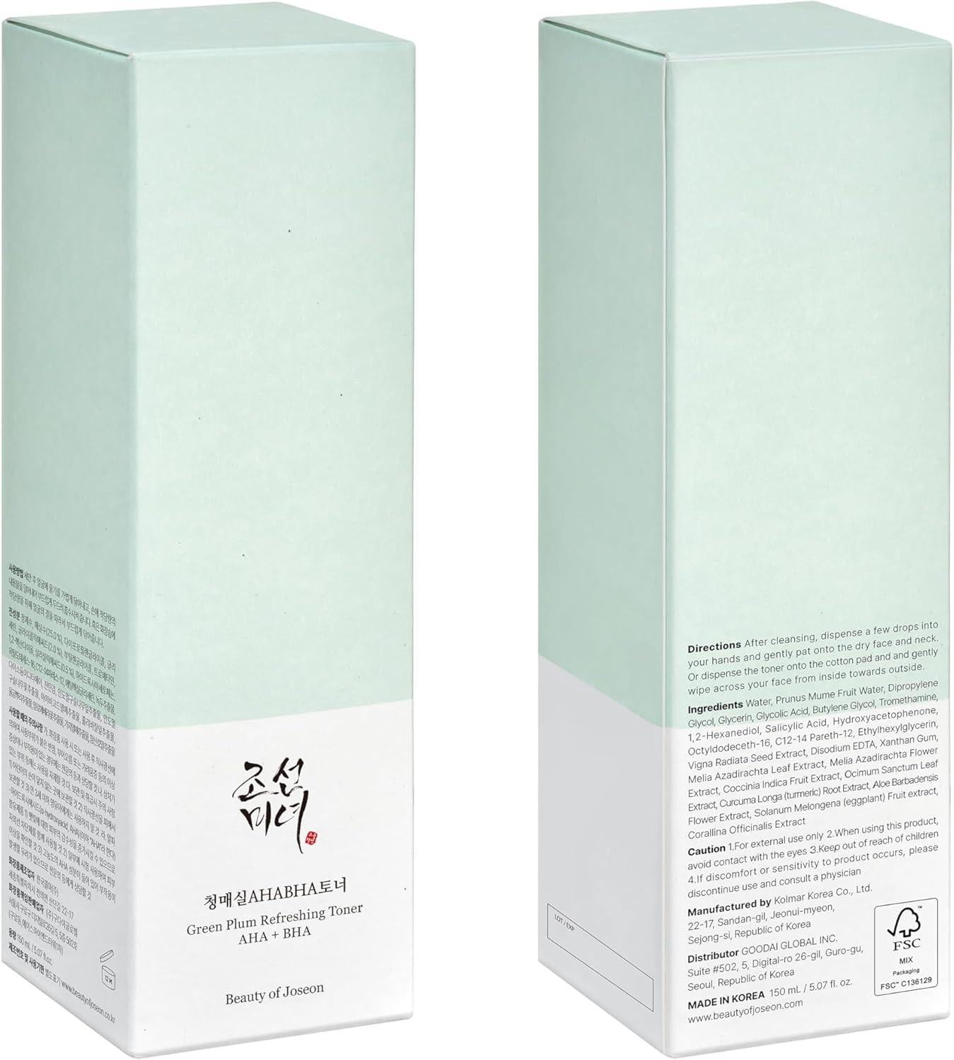 Green Plum Refreshing Toner : AHA + BHA 150ml - PIBU Skincare