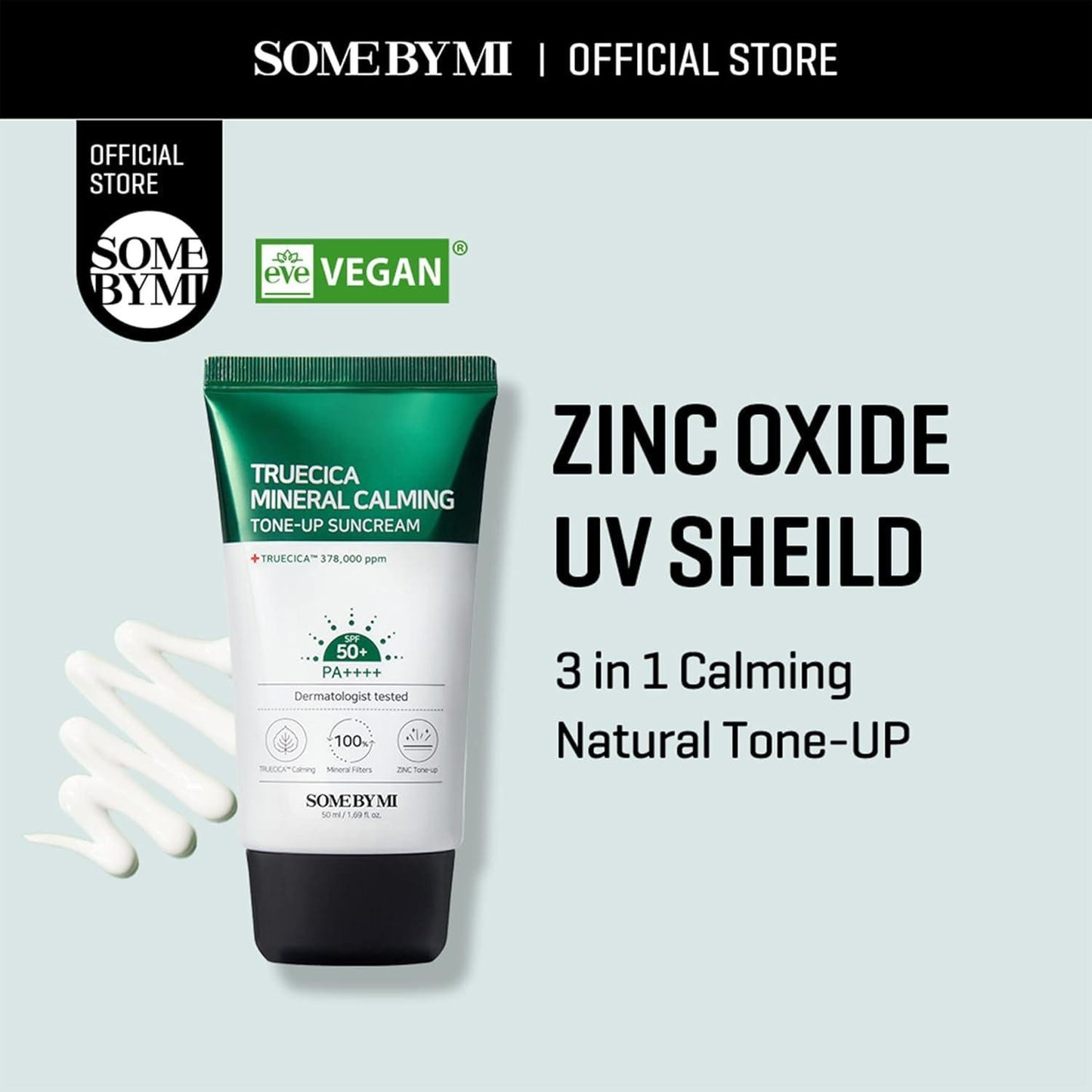 Truecica Mineral Calming Tone-Up Suncream 50ml - PIBU Skincare