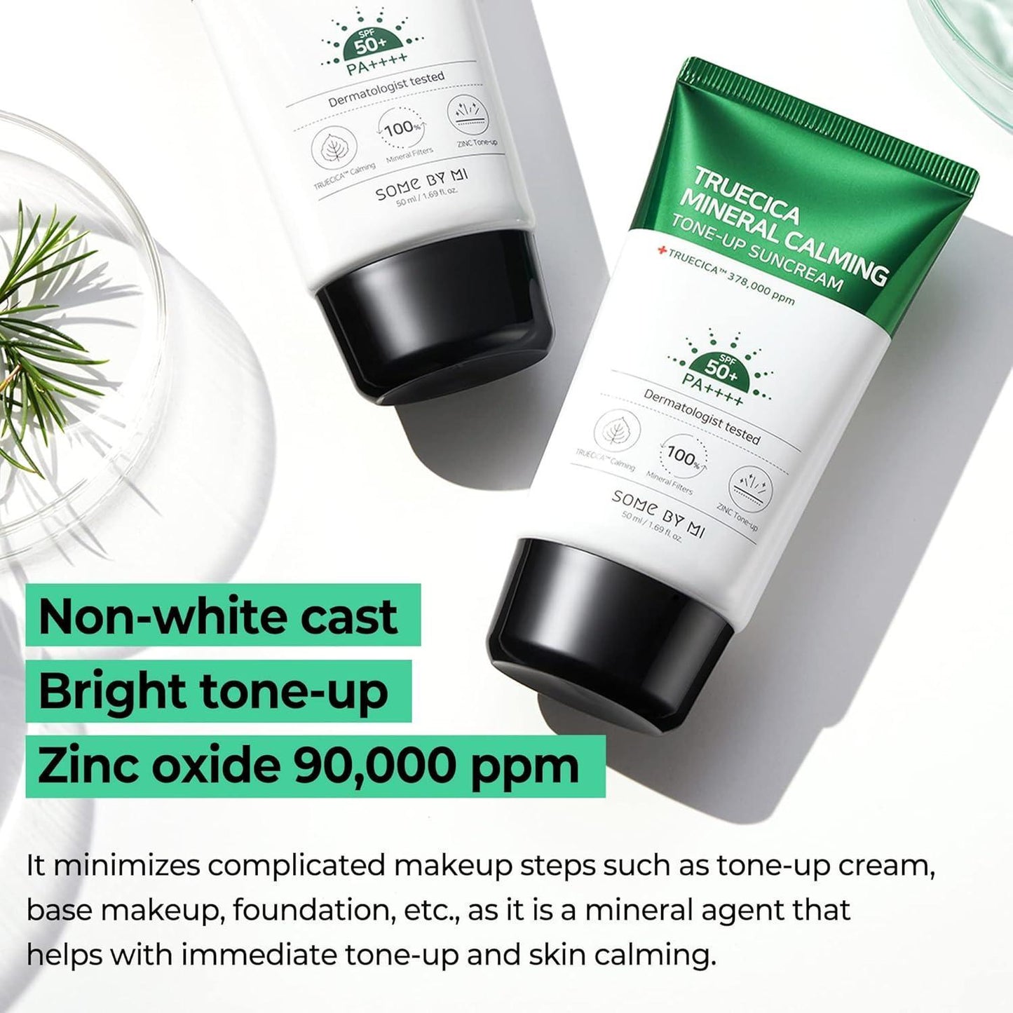 Truecica Mineral Calming Tone-Up Suncream 50ml - PIBU Skincare