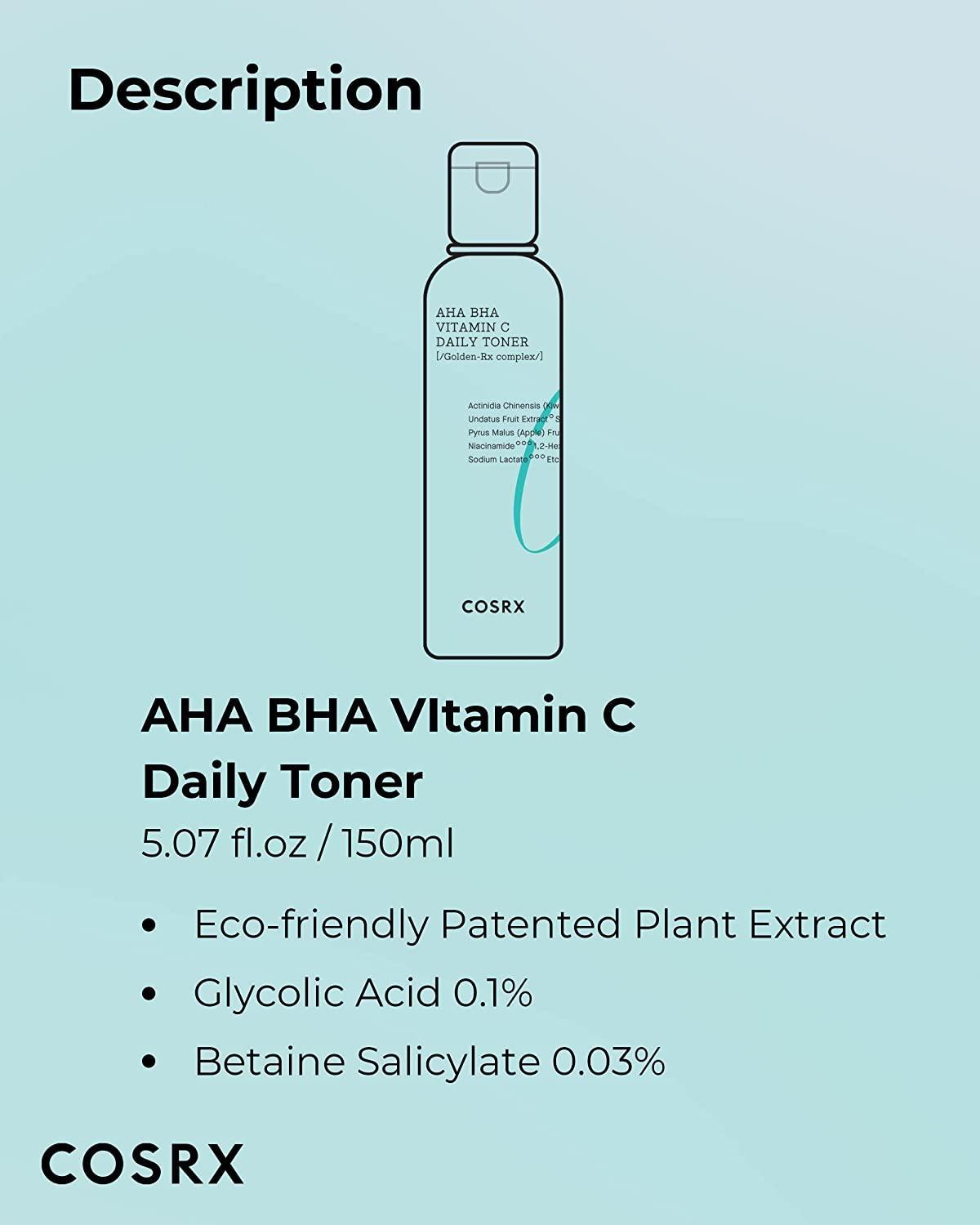 Refresh AHA BHA Vitamin C Daily Toner 280ml - PIBU Skincare