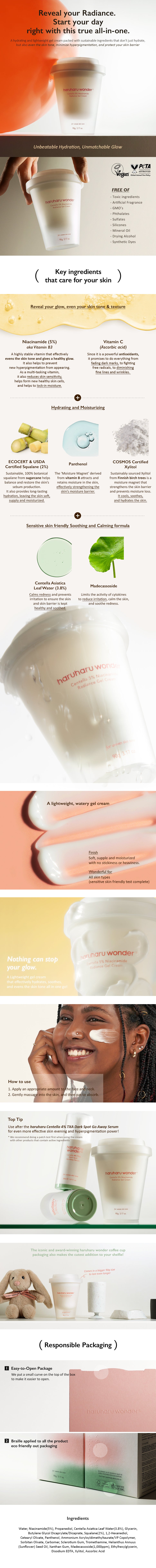 Centella 5% Niacinamide Radiance Gel Cream 90g - PIBU Skincare