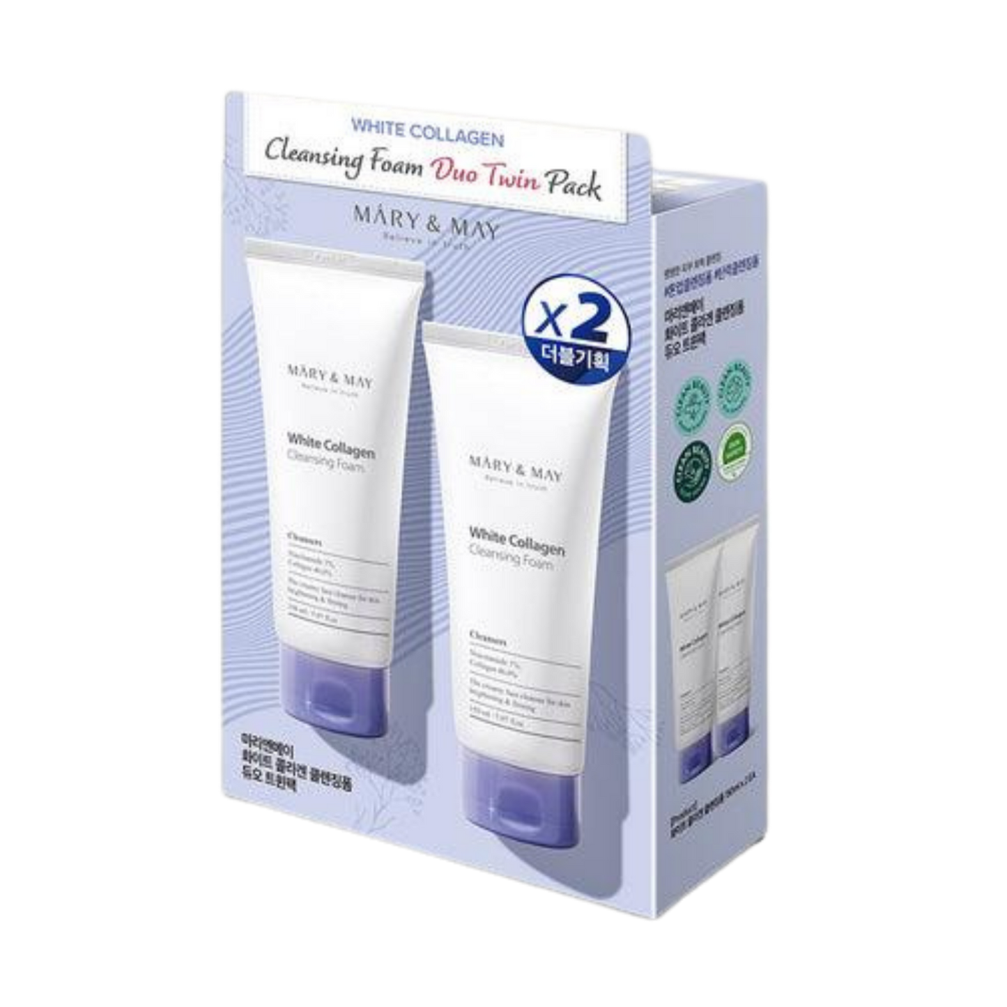 White Collagen Cleansing Foam Duo Twin Pack (150ml x2)