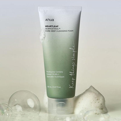 HEARTLEAF QUERCETINOL PORE DEEP CLEANSING FOAM 150ML - PIBU Skincare