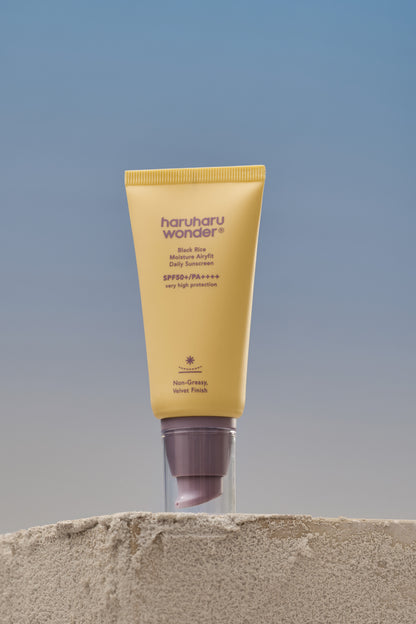 Black Rice Moisture Airyfit Daily Sunscreen Unscented SPF50+ 50ml - PIBU Skincare