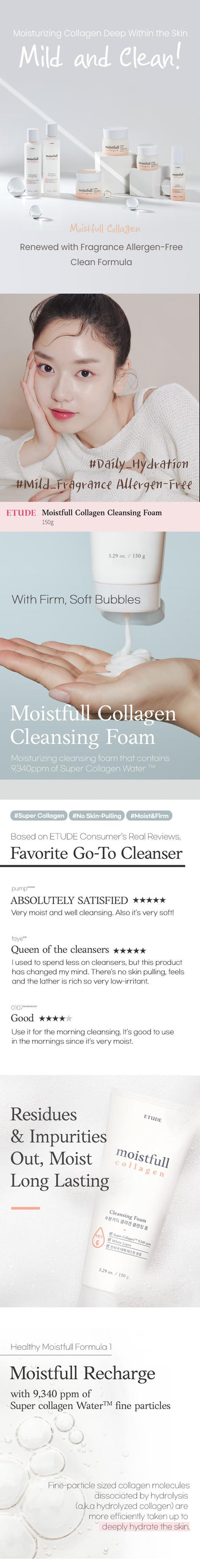 Moistfull Kollagen-Reinigungsschaum 150 ml
