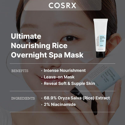 Ultimate Nourishing Rice Overnight Spa Mask 60ml - PIBU Skincare