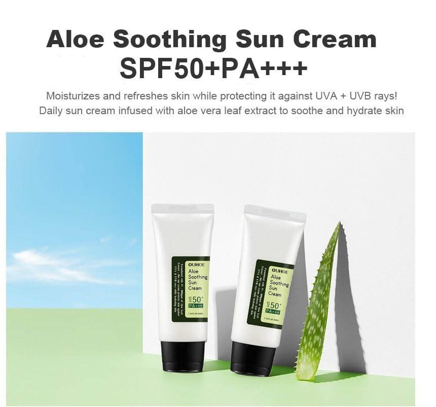 Aloe Soothing Sun Cream SPF50+ PA+++ 50ml - PIBU Skincare