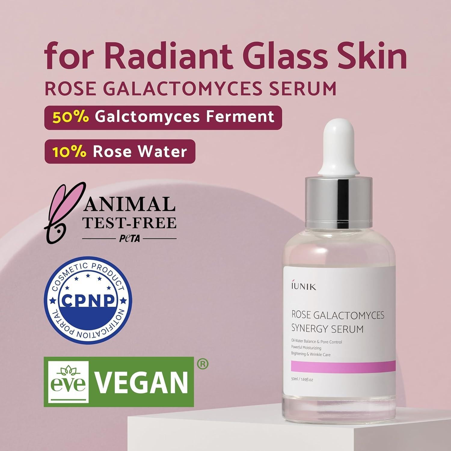 Rose Galactomyces Synergy Serum 50ml - PIBU Skincare