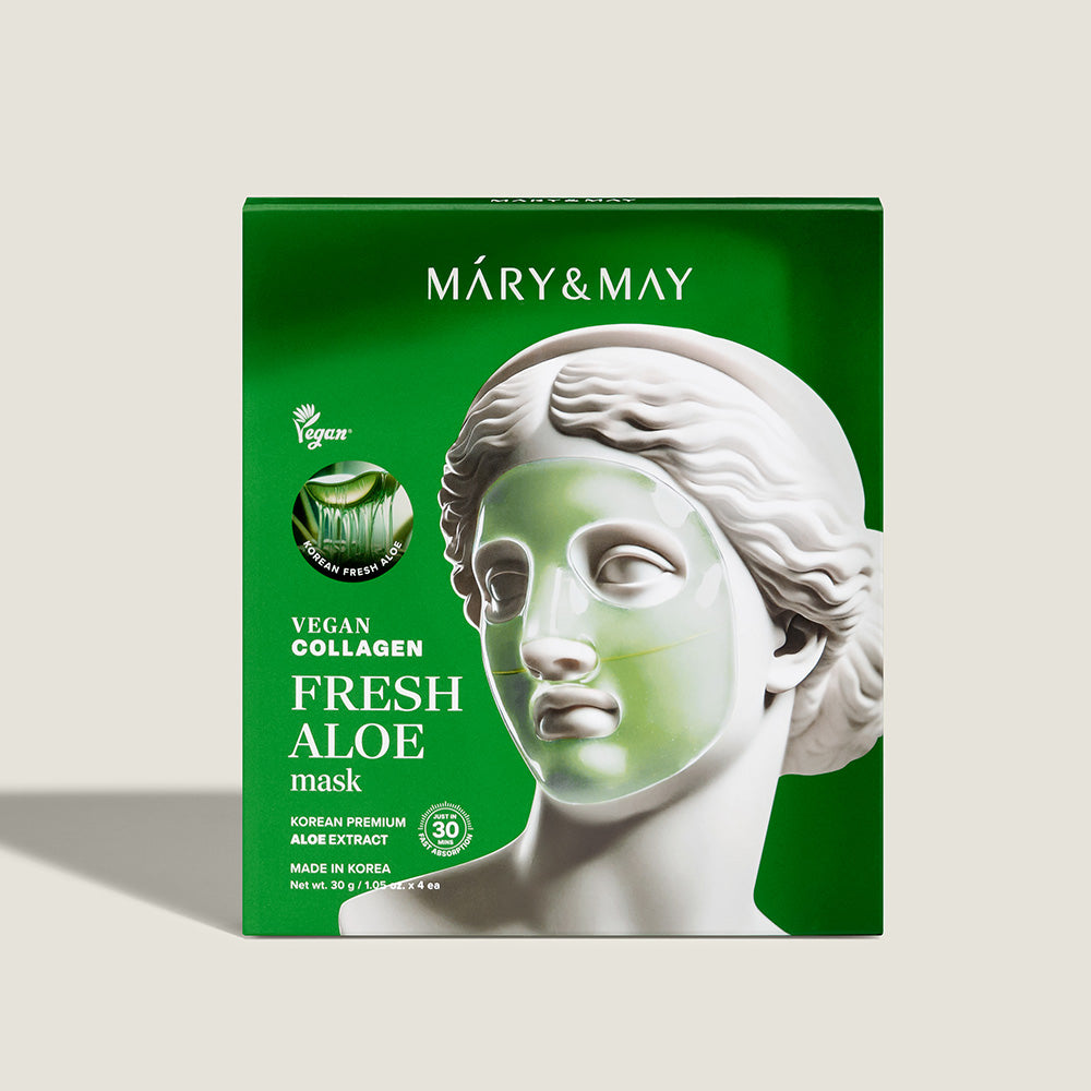 Vegane Kollagen-Maske mit frischer Aloe (30 g x 4)