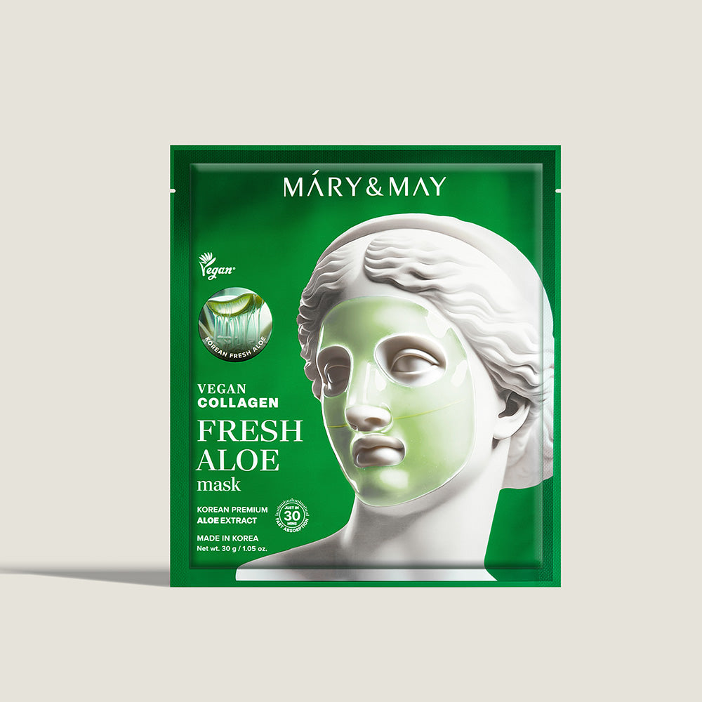 Vegane Kollagen-Maske mit frischer Aloe (30 g x 4)