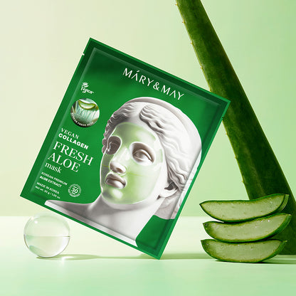 Vegane Kollagen-Maske mit frischer Aloe (30 g x 4)