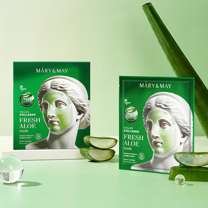 Vegane Kollagen-Maske mit frischer Aloe (30 g x 4)
