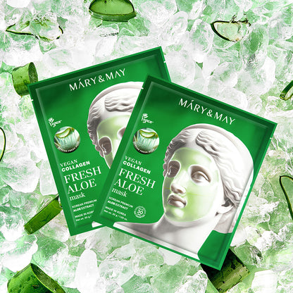 Vegane Kollagen-Maske mit frischer Aloe (30 g x 4)