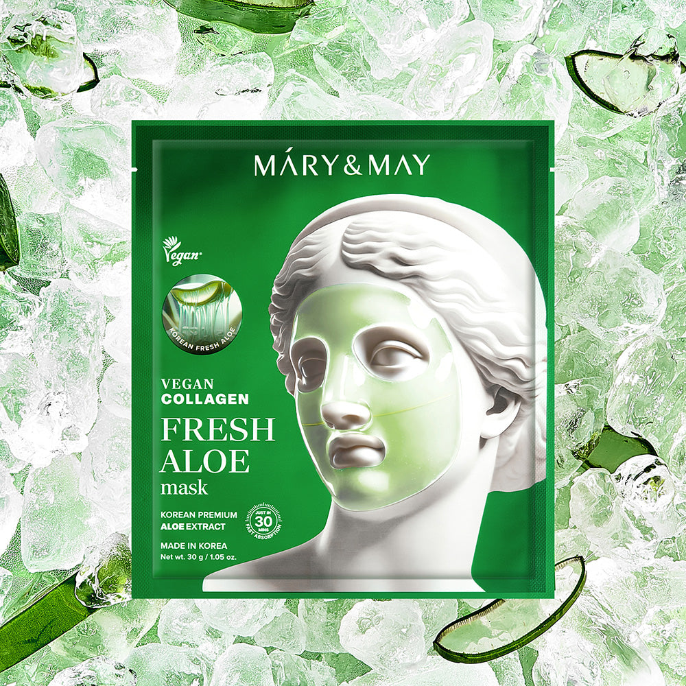 Vegane Kollagen-Maske mit frischer Aloe (30 g x 4)