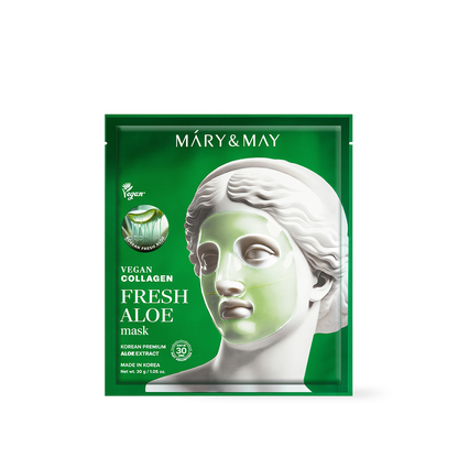 Vegane Kollagen-Maske mit frischer Aloe (30 g x 4)