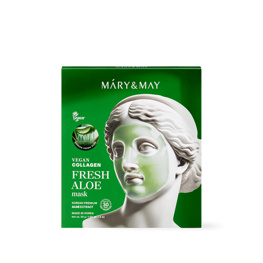 Vegane Kollagen-Maske mit frischer Aloe (30 g x 4) - PIBU Skincare