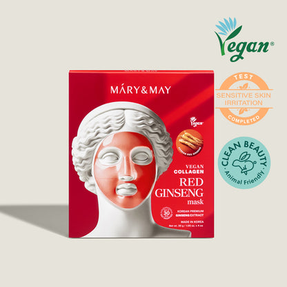 Vegane Kollagen-Maske mit rotem Ginseng (30 g x 4)