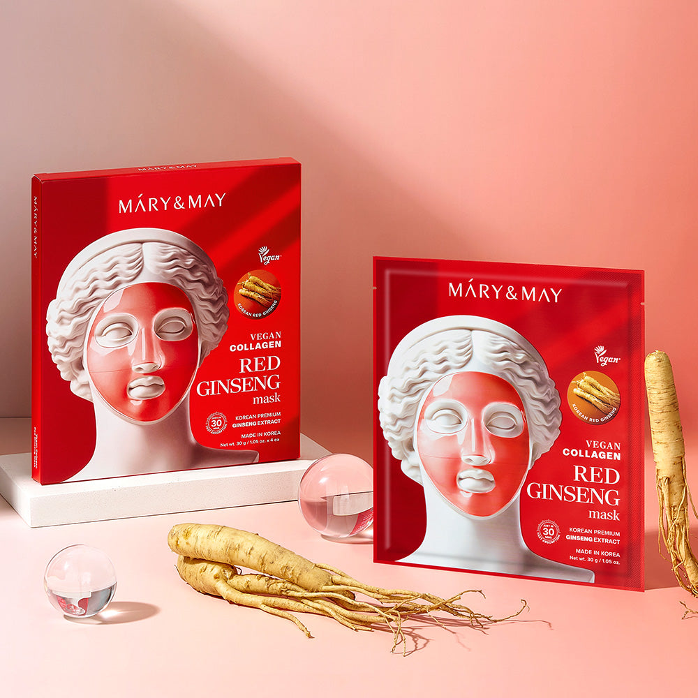 Vegane Kollagen-Maske mit rotem Ginseng (30 g x 4)