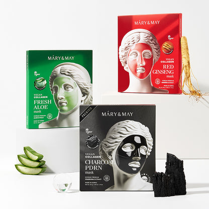 Vegane Kollagen-Maske mit rotem Ginseng (30 g x 4)