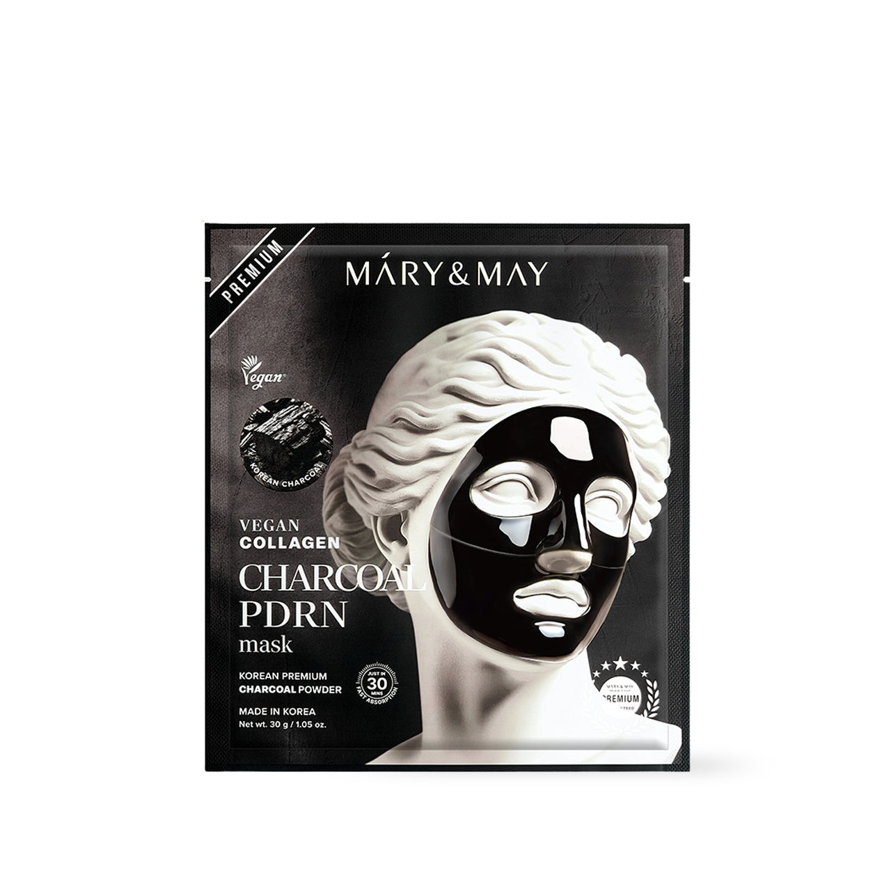 Vegane Kollagen-Kohle-PDRN-Maske (30 g x 4)
