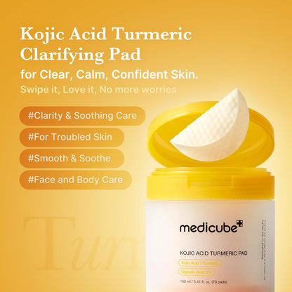 Kojic Acid Tumeric Toner Pad 70pcs
