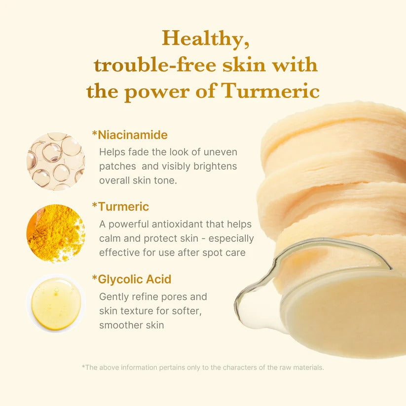Kojic Acid Tumeric Toner Pad 70pcs