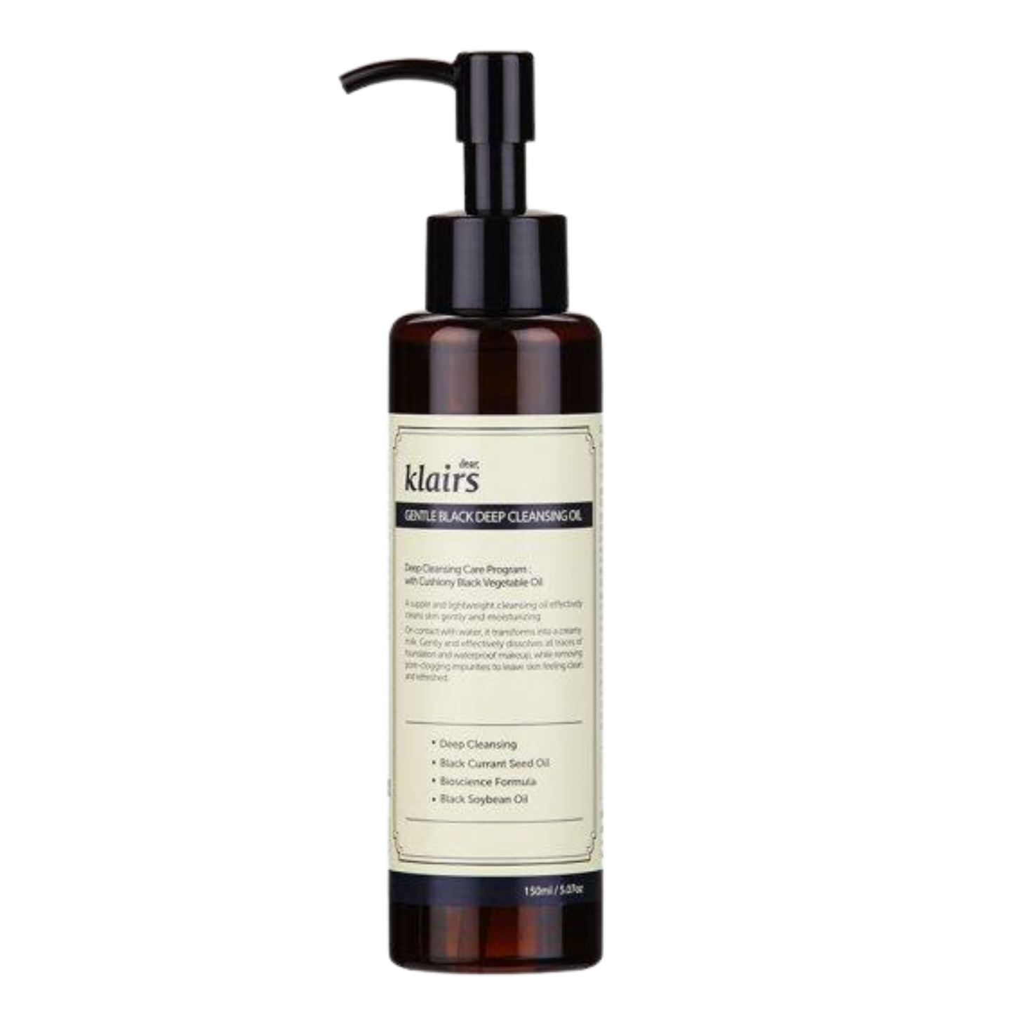 Gentle Black Deep Cleansing Oil 150ml - PIBU Skincare