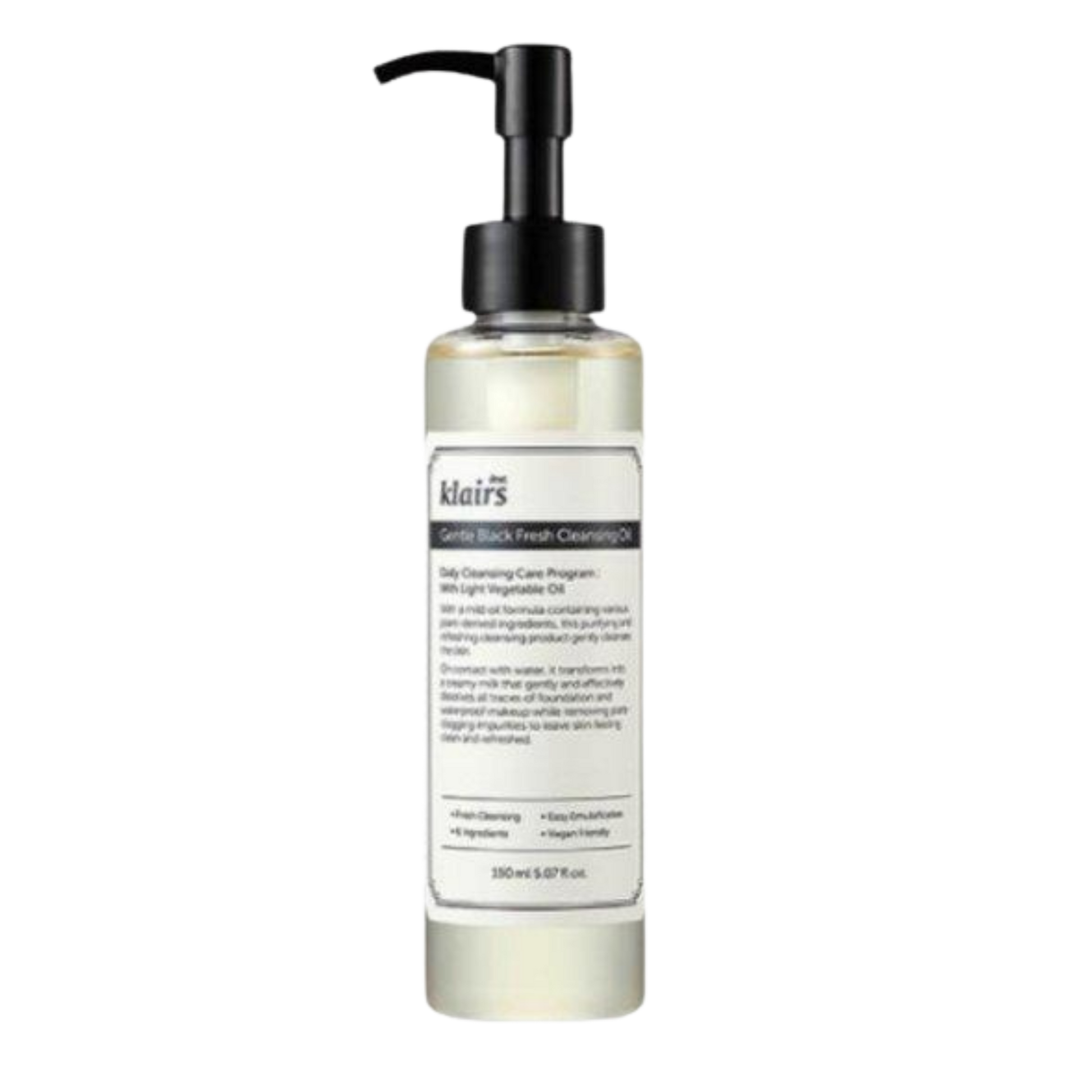 Gentle Black Fresh Cleansing Oil 150ml - PIBU Skincare